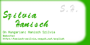 szilvia hanisch business card